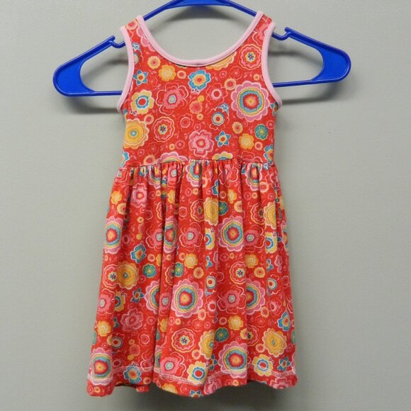 Girls size 3T Knit Dress Red Floral K Pea - Picture 5 of 6